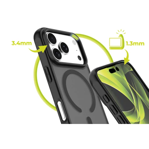 Mobile Origin Hybrid MagSafe puzdro, matné čierne – iPhone 17 Pro - 7