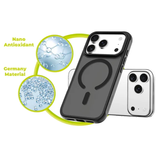 Mobile Origin Hybrid MagSafe puzdro, matné čierne – iPhone 17 Pro - 9