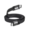 Techsuit ElysiumSync Pro 4. generációs USB4.0 Type-C kábel, 240 W, 40 Gbps, 8K 60 Hz, 1 m, szürke thumbnail