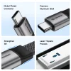 Techsuit ElysiumSync Pro 4. generációs USB4.0 Type-C kábel, 240 W, 40 Gbps, 8K 60 Hz, 1 m, szürke thumbnail
