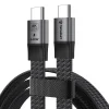 Techsuit ElysiumSync Pro 4. generációs USB4.0 Type-C kábel, 240 W, 40 Gbps, 8K 60 Hz, 1 m, szürke thumbnail