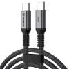 Techsuit TitanSync Pro USB2.0 USB-C adat- és töltőkábel, 240 W, 2 m, szürke thumbnail