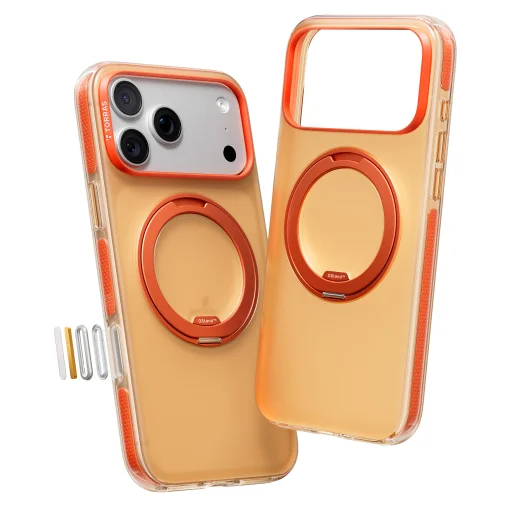 Torras Ostand O3 Hue védőtok iPhone 17 Pro készülékhez, Golden Citrus - 1