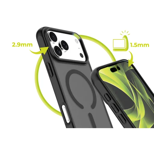 Mobile Origin Easy Hybrid MagSafe puzdro, matná čierna – iPhone 17 Pro Max - 7