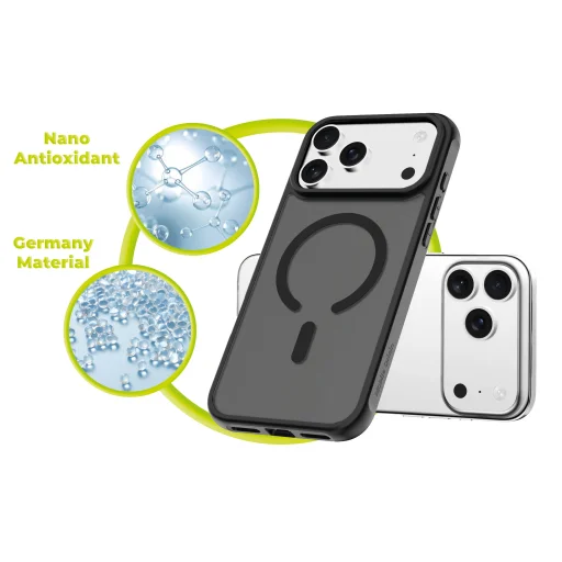Mobile Origin Easy Hybrid MagSafe puzdro, matná čierna – iPhone 17 Pro Max - 8