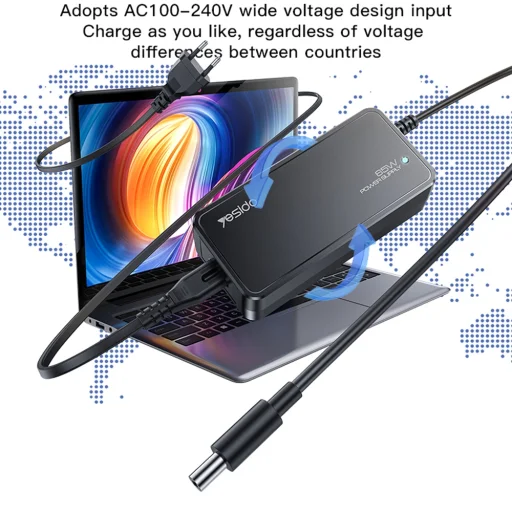 Yesido CG11E univerzális laptopadapter 65W 5A 1m fekete - 2