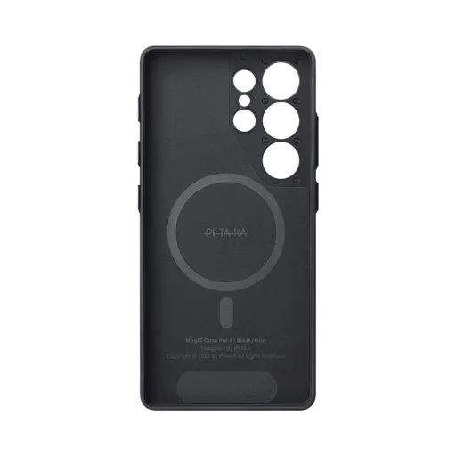 Samsung Galaxy S25 Ultra Pitaka PIN Button Case Black/Grey Plain tok - 3