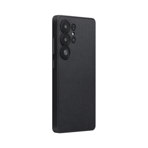 Samsung Galaxy S25 Ultra Pitaka PIN Button Case Black/Grey Plain tok - 4