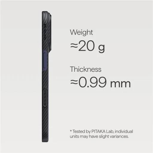 iPhone 17 Pro Max Black/Grey Pitaka Ultra-Slim tok - 7