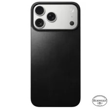 Nomad Magnetic Leather Back čierny (Horween) MagSafe – iPhone 17 Pro Max