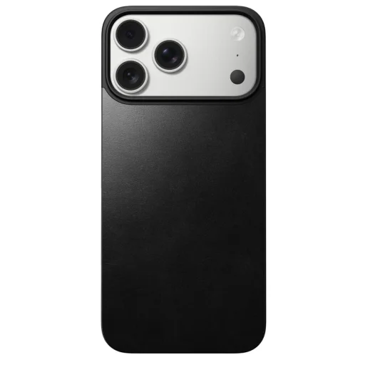 Nomad Magnetic Leather Back fekete (Horween) MagSafe – iPhone 17 Pro Max - 6