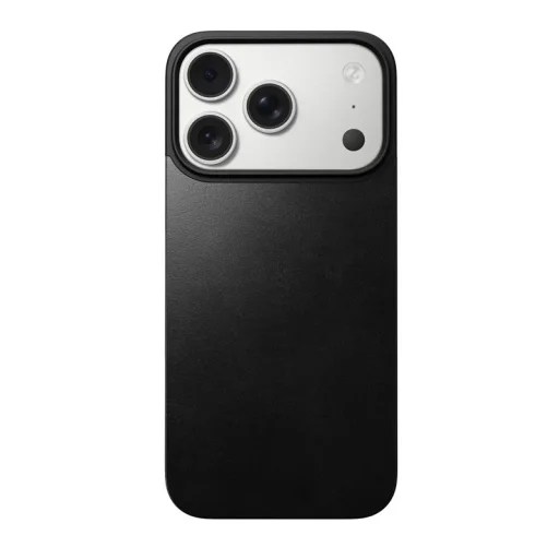 Nomad Magnetic Leather Back fekete (Horween) Magsafe iPhone 17 Pro - 5