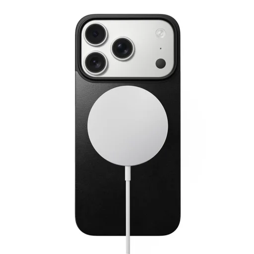 Nomad Magnetic Leather Back čierny (Horween) MagSafe iPhone 17 Pro - 19