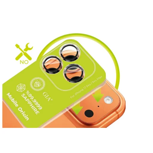 Mobile Origin Sapphire Lens Guards priehľadná ochrana šošoviek fotoaparátu – iPhone 17 Pro / 17 Pro Max - 8