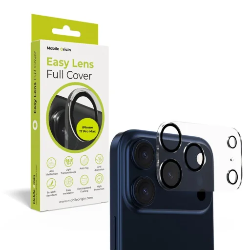 Mobile Origin Easy Lens Full Cover átlátszó kameravédő üveg iPhone 17 Pro Max készülékhez - 1