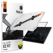 Spigen Tesla EZ Fit FC antireflexné matné ochranné sklo, čierne – Tesla Model Y L 2026