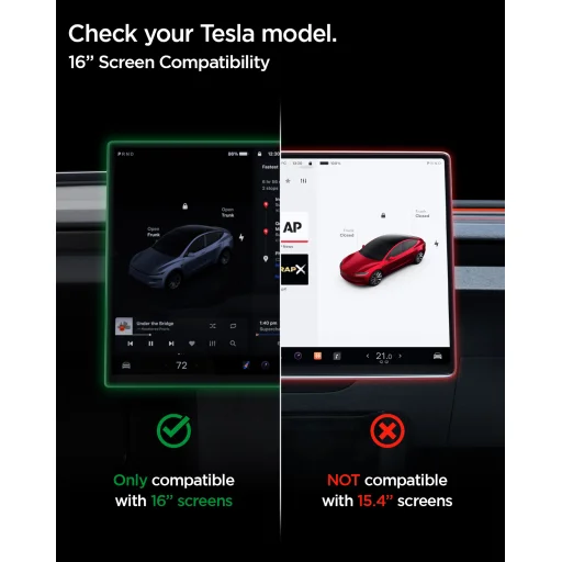 Spigen Tesla EZ Fit FC tükröződésmentes matt kijelzővédő üveg, fekete – Tesla Model Y L 2026 - 12