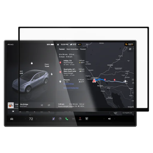 Spigen Tesla EZ Fit FC antireflexné matné ochranné sklo, čierne – Tesla Model Y L 2026 - 4