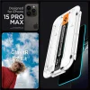 Spigen Glass tR EZ Fit betekintésvédő edzett üvegfólia 2 db iPhone 15 Pro Max készülékhez, átlátszó thumbnail