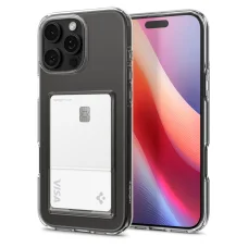 Priehľadné TPU puzdro Spigen Crystal Slot pre iPhone 16 Pro Max