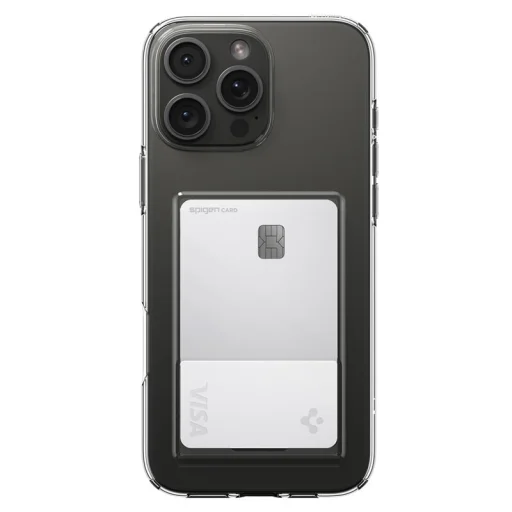 Priehľadné TPU puzdro Spigen Crystal Slot pre iPhone 16 Pro Max - 6