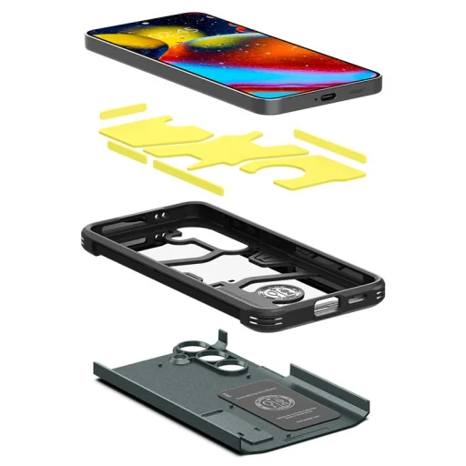 Spigen Tough Armor tok Samsung Galaxy S24 készülékhez, mélyzöld - 16