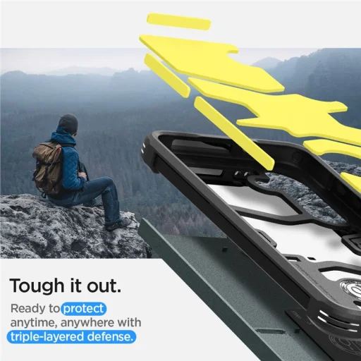 Spigen Tough Armor tok Samsung Galaxy S24 készülékhez, mélyzöld - 6