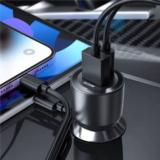 Mobile Origin CA2 60 W-os USB-C és USB-A autós töltő, fekete - 10