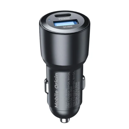 Mobile Origin CA2 60W USB-C a USB-A nabíjačka do auta, čierna - 5