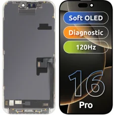 Apple iPhone 16 Pro MP rugalmas OLED FHD kijelzőmodul, fekete