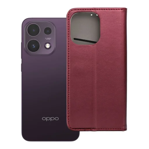 Smart Magneto kihajtható tok Oppo Reno 16F / 16FS készülékhez, bordó - 10