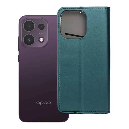 Smart Magneto kihajtható tok Oppo Reno 16F / 16FS készülékhez, sötétzöld - 10