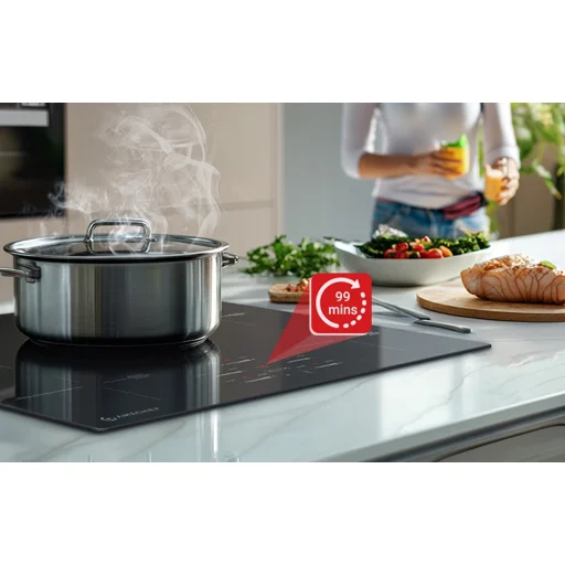AMZCHEF CE-FS-I95S-GFFDD0 5 zónás fekete beépíthető indukciós főzőlap - 5