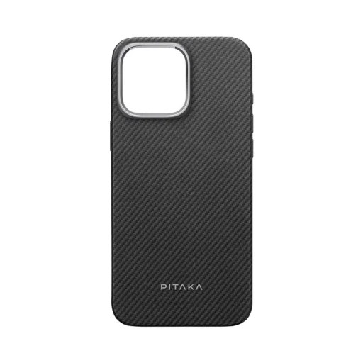 iPhone 16 Pro fekete/szürke twill Pitaka Military-Grade védőtok - 1