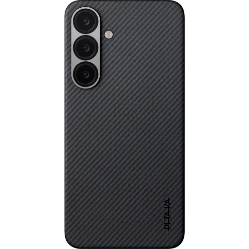Samsung Galaxy S25 čierno/sivé twill Pitaka Ultra-Slim Case puzdro - 2