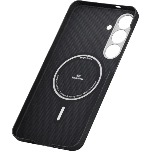Samsung Galaxy S25 čierno/sivé twill Pitaka Ultra-Slim Case puzdro - 8