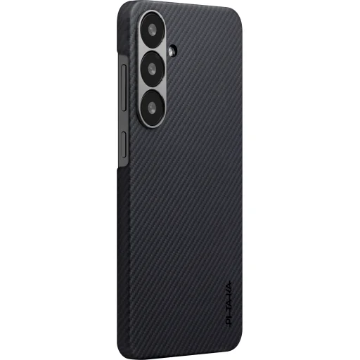Samsung Galaxy S25 čierno/sivé twill Pitaka Ultra-Slim Case puzdro - 1