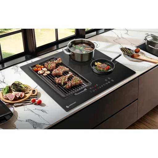 AMZCHEF CE-FS-I72S-FFDD07 vstavaná indukčná varná doska, 4-zónová, čierna - 5