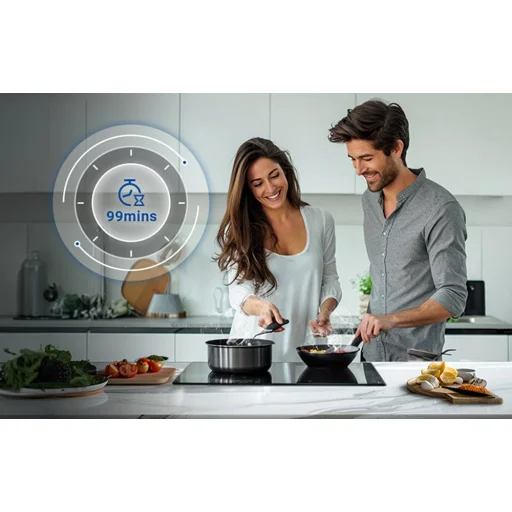 AMZCHEF CE-FS-I72S-FFDD07 vstavaná indukčná varná doska, 4-zónová, čierna - 6