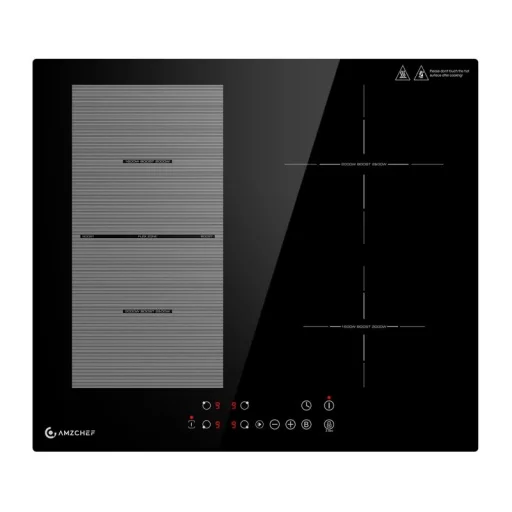 AMZCHEF CE-FS-I72S-FFDD07 vstavaná indukčná varná doska, 4-zónová, čierna - 1