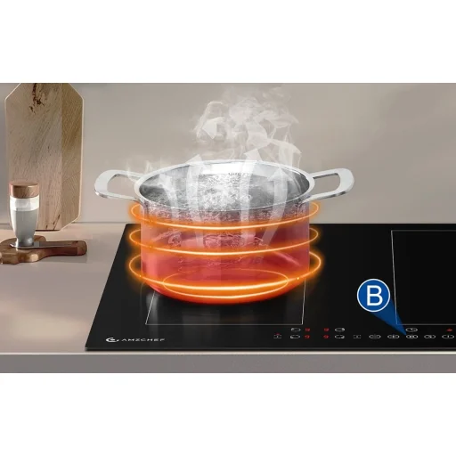 AMZCHEF CE-FS-I72S-FFDD06 vstavaná indukčná varná doska, 4-zónová, čierna - 4