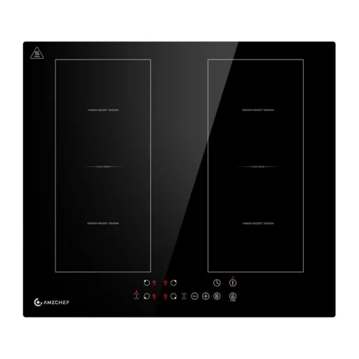 AMZCHEF CE-FS-I72S-FFDD06 vstavaná indukčná varná doska, 4-zónová, čierna - 1