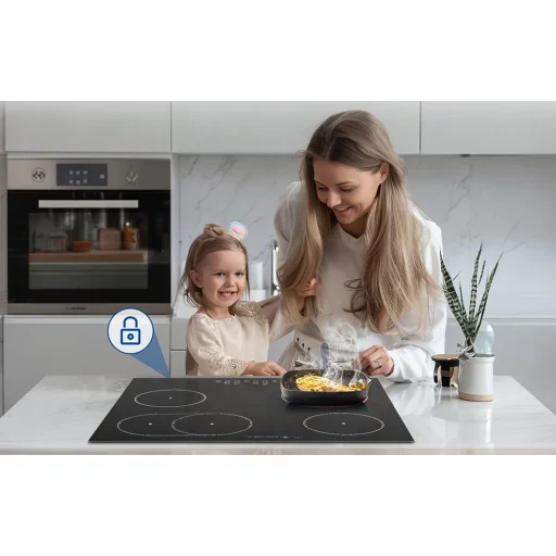 AMZCHEF CE-T-72CB4xyP200-LBHA vstavaná sklokeramická varná doska, 4-zónová, 7200 W - 6