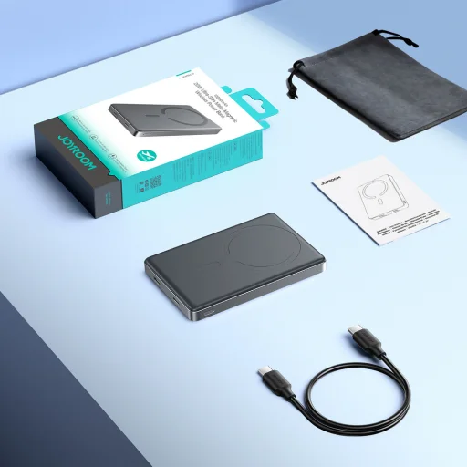 Joyroom JR-PBM08 Pro 10000 mAh mágneses külső akkumulátor 22.5 W, vezeték nélküli töltéssel, szürke - 8