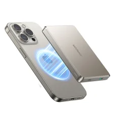 Joyroom JR-PBM08 Pro magnetická bezdrôtová powerbanka 10000 mAh 22,5 W, 2 × USB-C, titánová