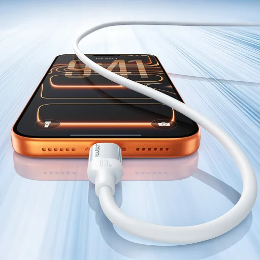 Joyroom S-A62 Lively Series 3A rýchlonabíjací dátový kábel (USB-A na Type-C) 1,2m – biely - 7