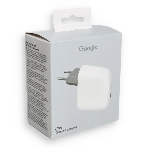 Google GA05732 eredeti 45 W-os USB-C PD hálózati töltő, fehér - 7