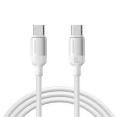 Joyroom S-A62 Lively Series 60 W-os USB-C–USB-C töltő- és adatkábel, 1,2 m, fehér