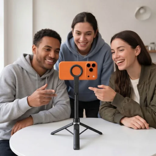 Tech-Protect L11S MagSafe Bluetooth szelfibot és háromlábú állvány fekete - 10