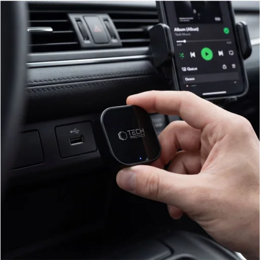 Tech-Protect Ultraboost CA01 bezdrôtový adaptér pre Apple CarPlay a Android Auto, matná čierna - 7